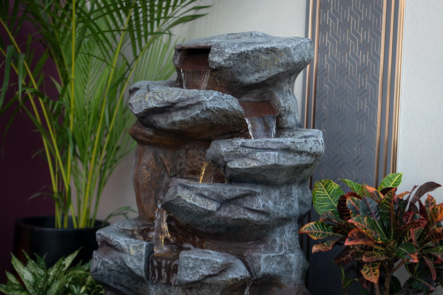 Rainforest Water Fall Water Fountain, Water Fountain for Home Big Size, Water Fountain for Garden, Water Fountain for Home vastu, Fountain for Home décor Waterfall