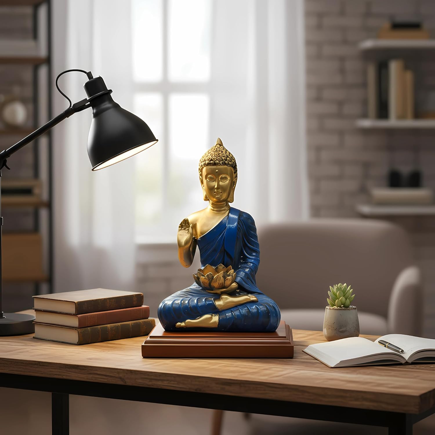 T Light Buddha With Base Showpiece, Statue for Home Decor, Buddha showpiece | Buddha | Buddha for Home Decor | Interior Design | Showpiece for Home, Office
