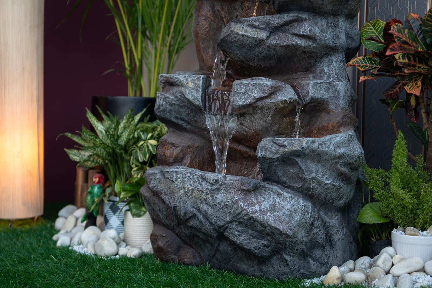 Rainforest Water Fall Water Fountain, Water Fountain for Home Big Size, Water Fountain for Garden, Water Fountain for Home vastu, Fountain for Home décor Waterfall