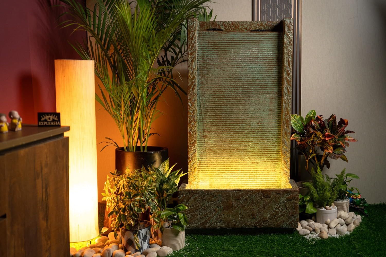 4 Feet River-Slate Water Fall, Water Fountain Big Size, Water Fountain For Home Vastu, Fountain For Home Décor Waterfall