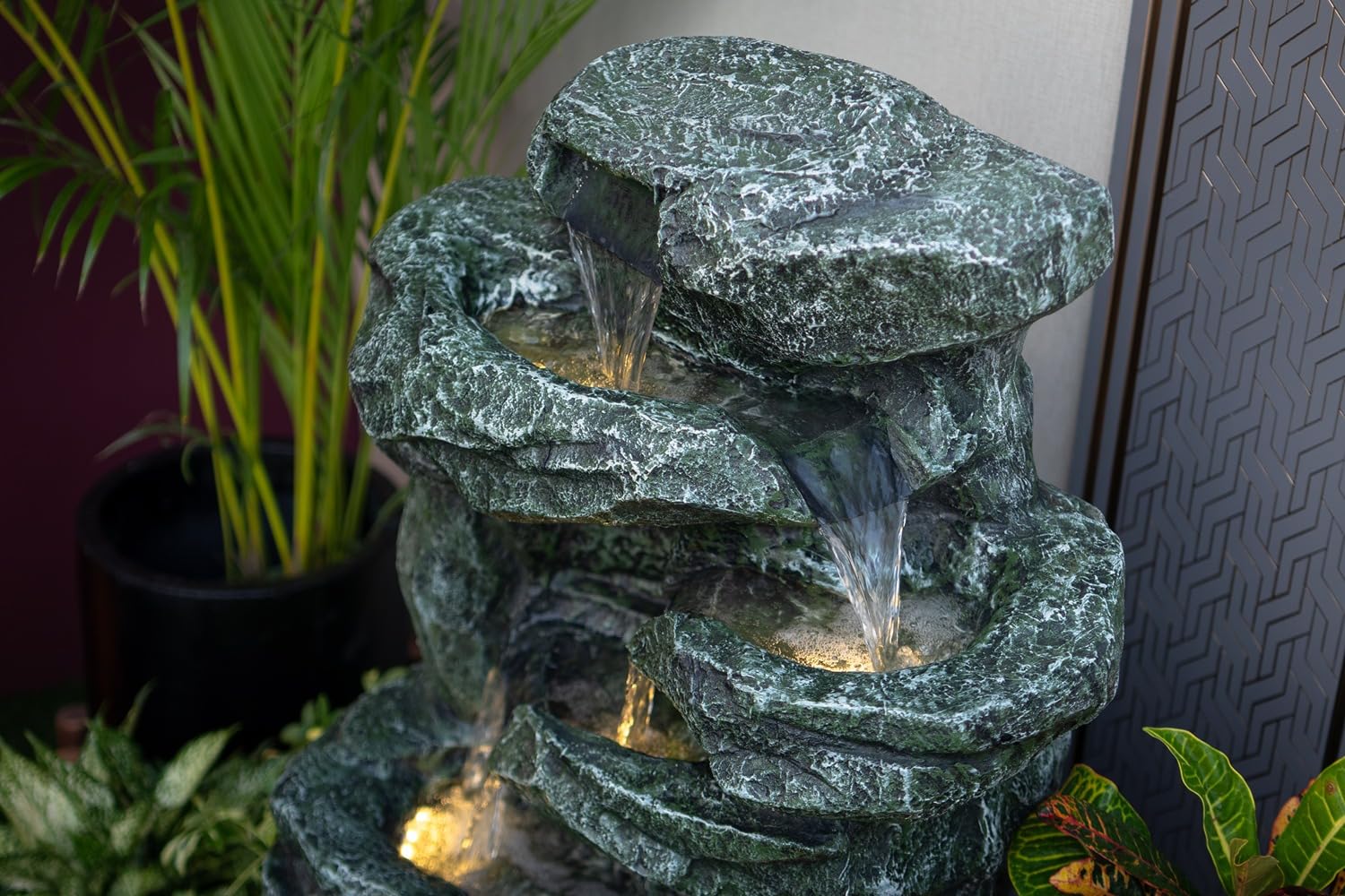 Rainforest Water Fall Water Fountain, Water Fountain for Home Big Size, Water Fountain for Garden, Water Fountain for Home vastu, Fountain for Home décor Waterfall