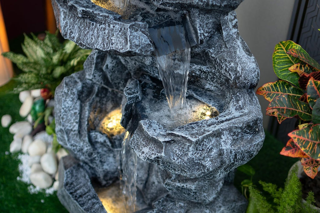 Rock Waterfall Water Fountain for Home, Water Fountain for Garden, Fountain for Home décor Waterfall, Outdoor Fountain, Waterfall Fountain