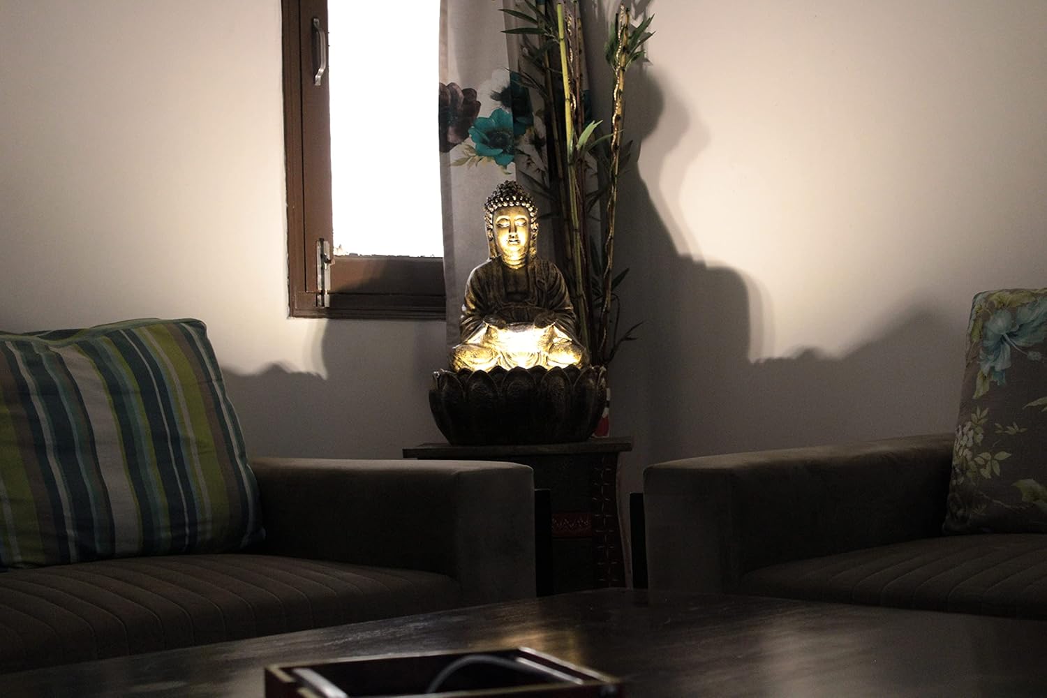 2ft Lotus Buddha Water Fountain for Home, Office, Buddha Water Fountain for Home, Buddha Water Fountain Indoor Home décor, Buddha Fountain Small