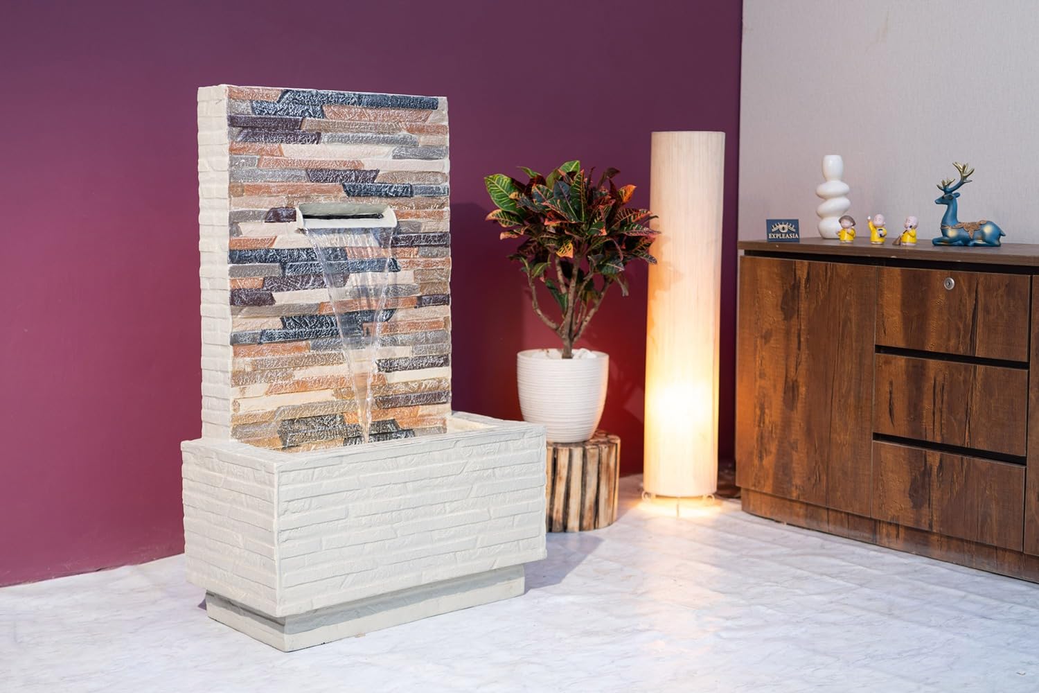 3 Feet Slate Water Fall Water Fountain, Water Fountain for Garden, Water Fountain for Home vastu, Indoor Fountain for Home décor Waterfall, Water Fountain for Home Big Size