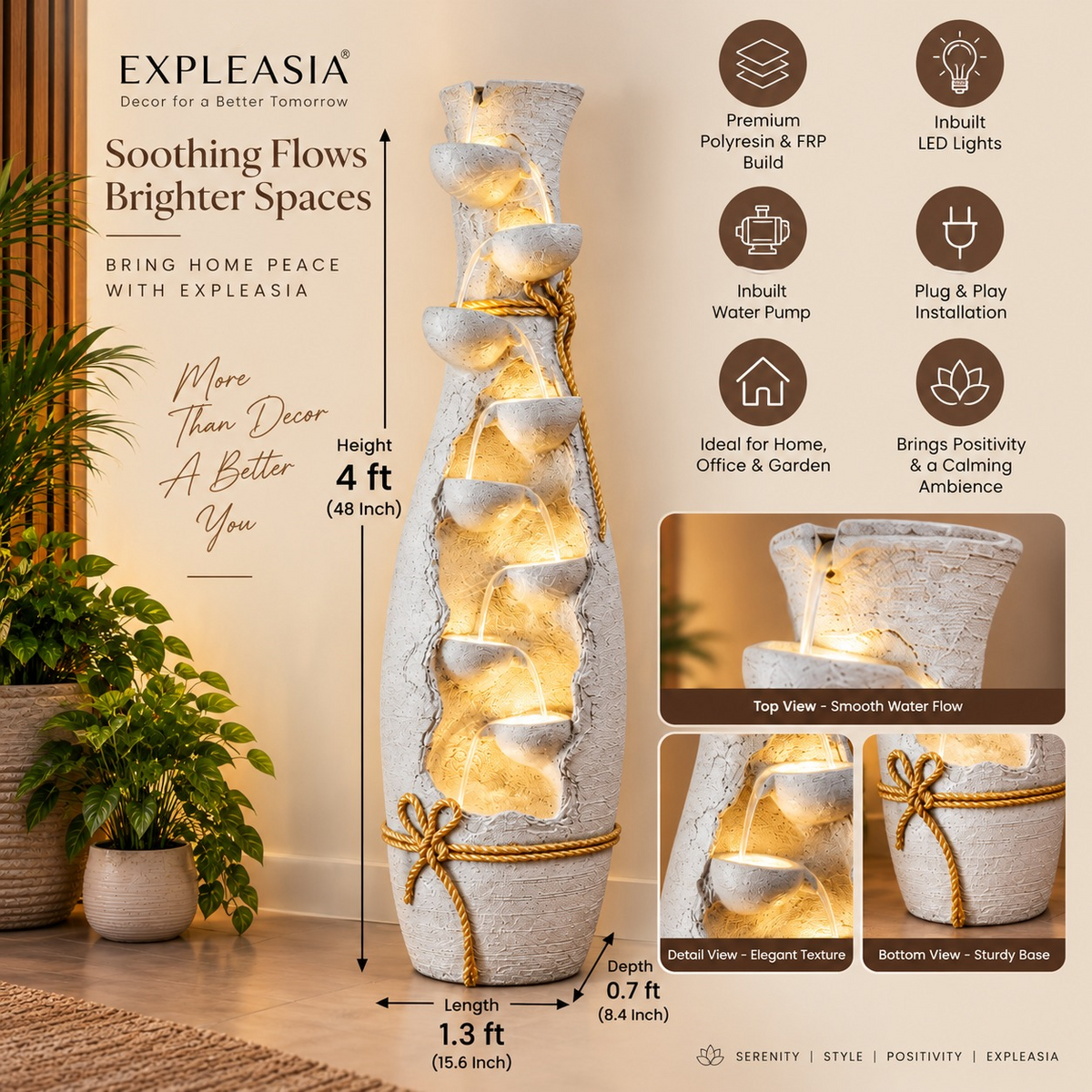 Magnum Lamp Water Fountain – Big Size | For Home, Garden & Living Room