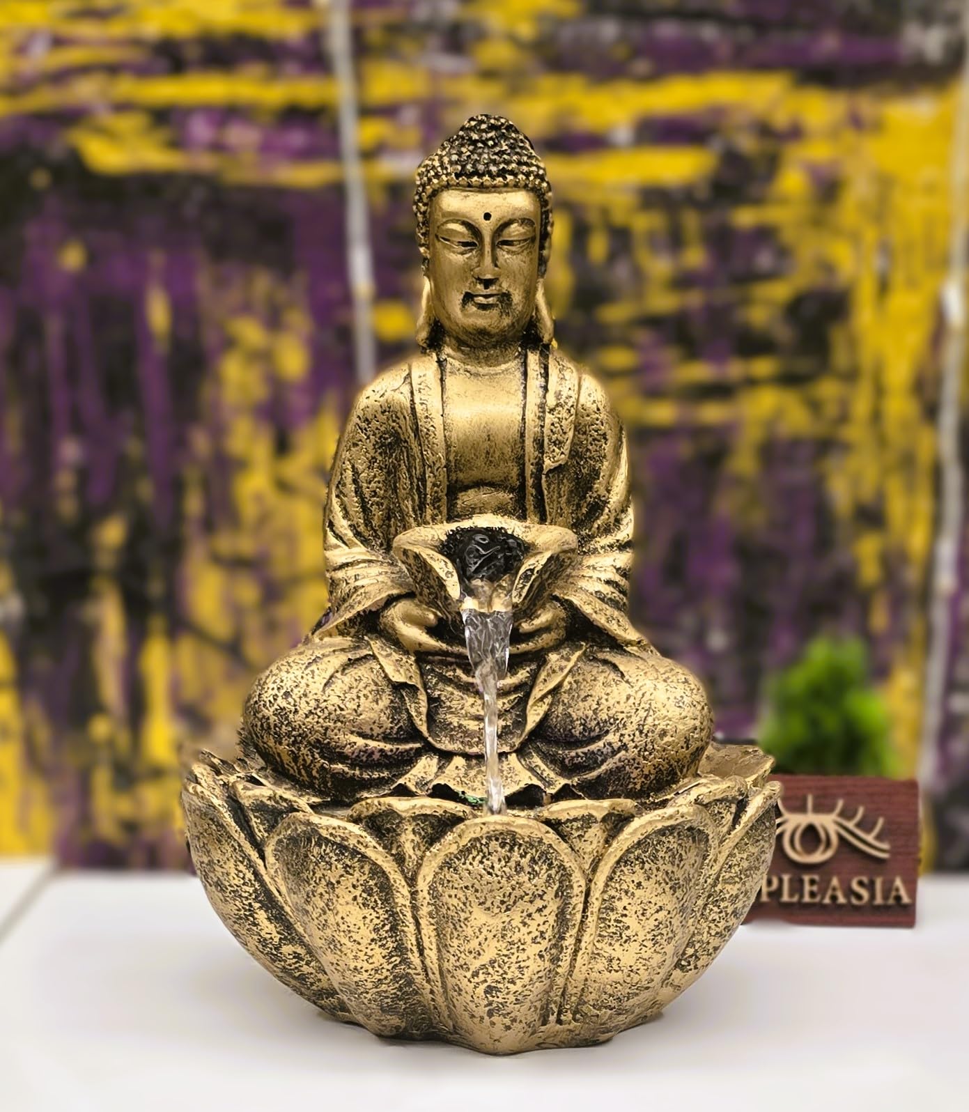 Mini Lotus Buddha Water Fountain for Table Decor |Living Room Decor| Gift Items | Home & Office Decor Item |Buddha Water Fountain