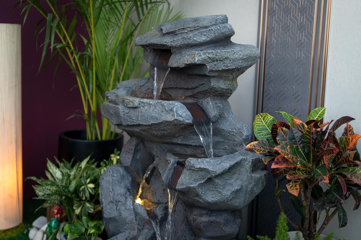 Rock Waterfall Water Fountain for Home, Water Fountain for Garden, Fountain for Home décor Waterfall, Outdoor Fountain, Waterfall Fountain