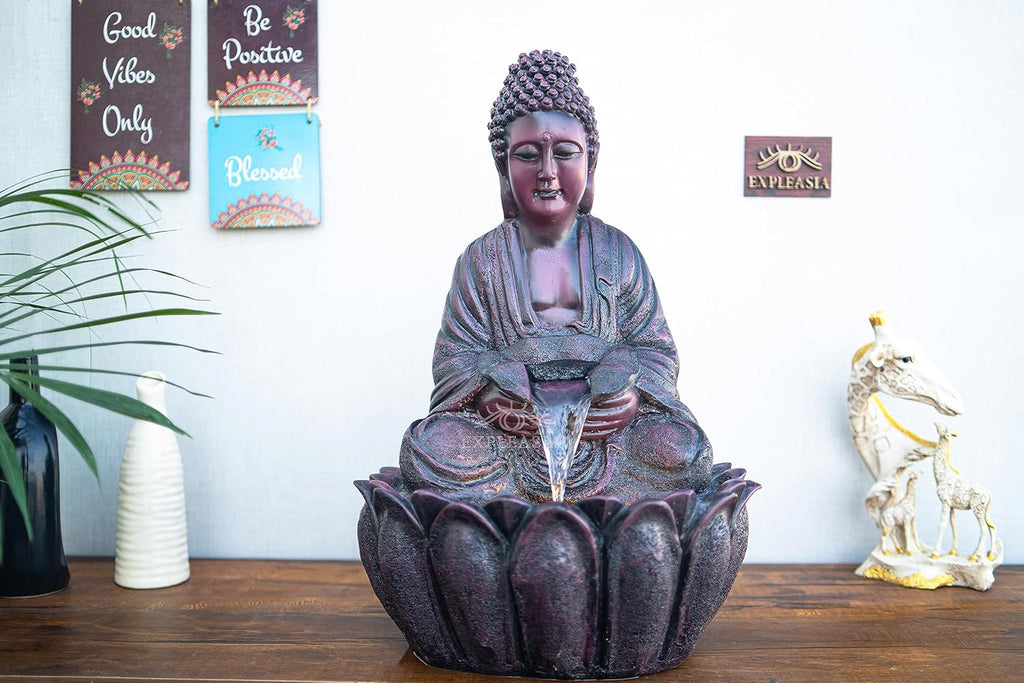 2ft Lotus Buddha Water Fountain for Home, Office, Buddha Water Fountain for Home, Buddha Water Fountain Indoor Home décor, Buddha Fountain Small