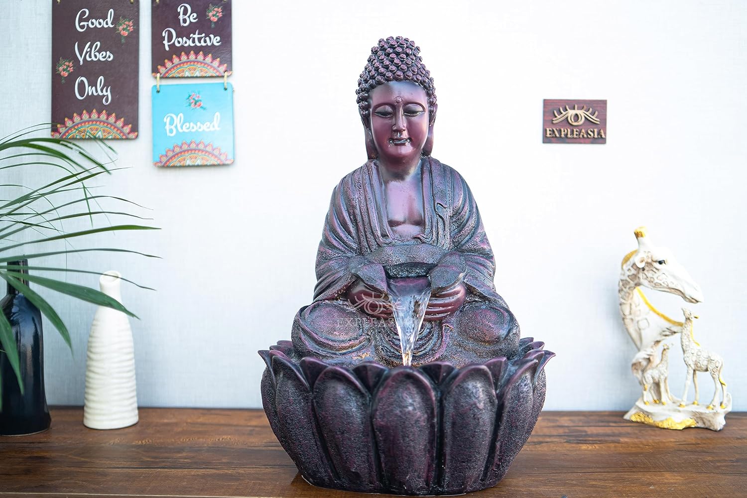 2ft Lotus Buddha Water Fountain for Home, Office, Buddha Water Fountain for Home, Buddha Water Fountain Indoor Home décor, Buddha Fountain Small