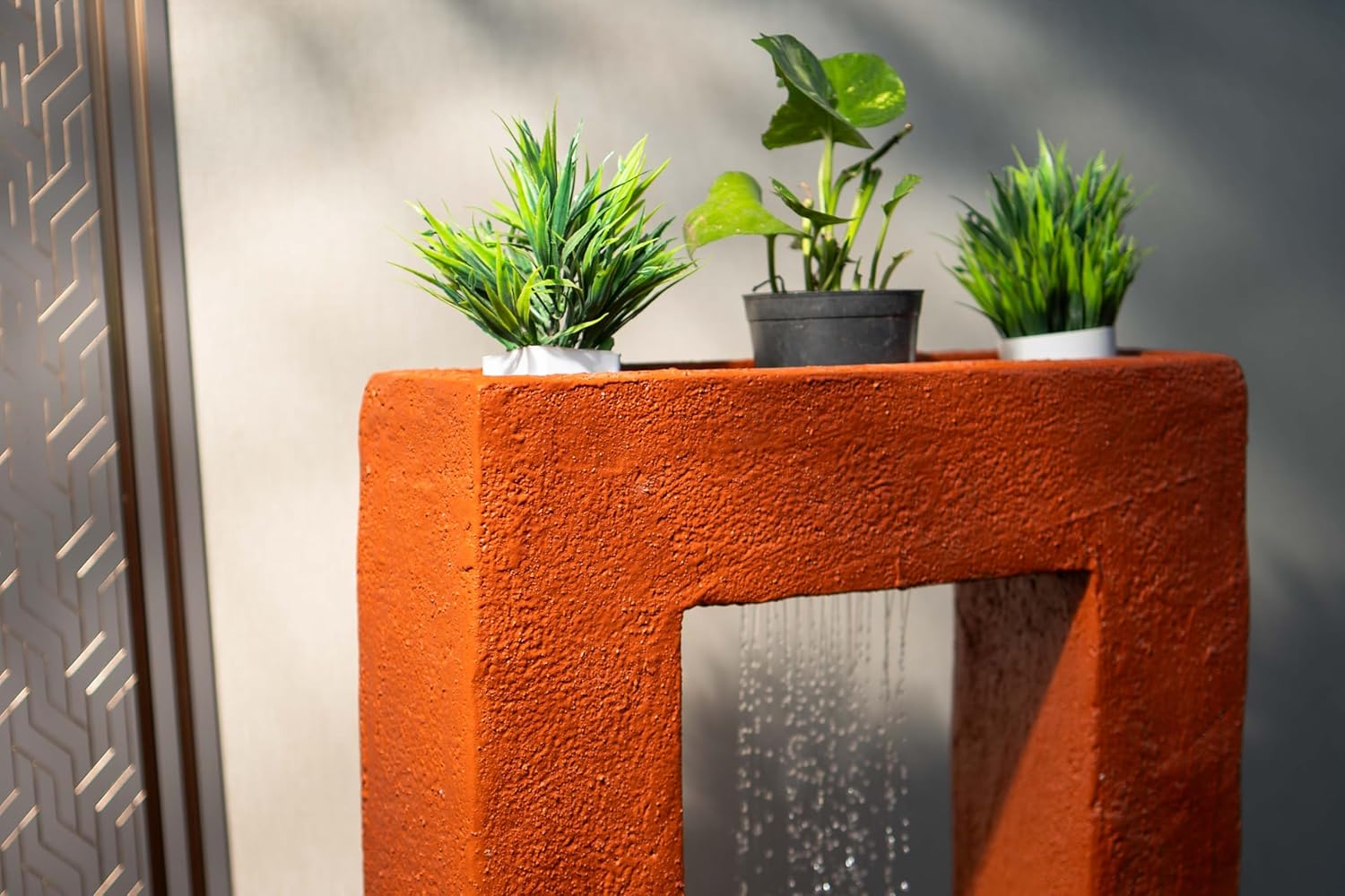 Square Planter Indoor Tabletop Fountain, Water Fountain for Living Room, Water Fountain for Home vastu