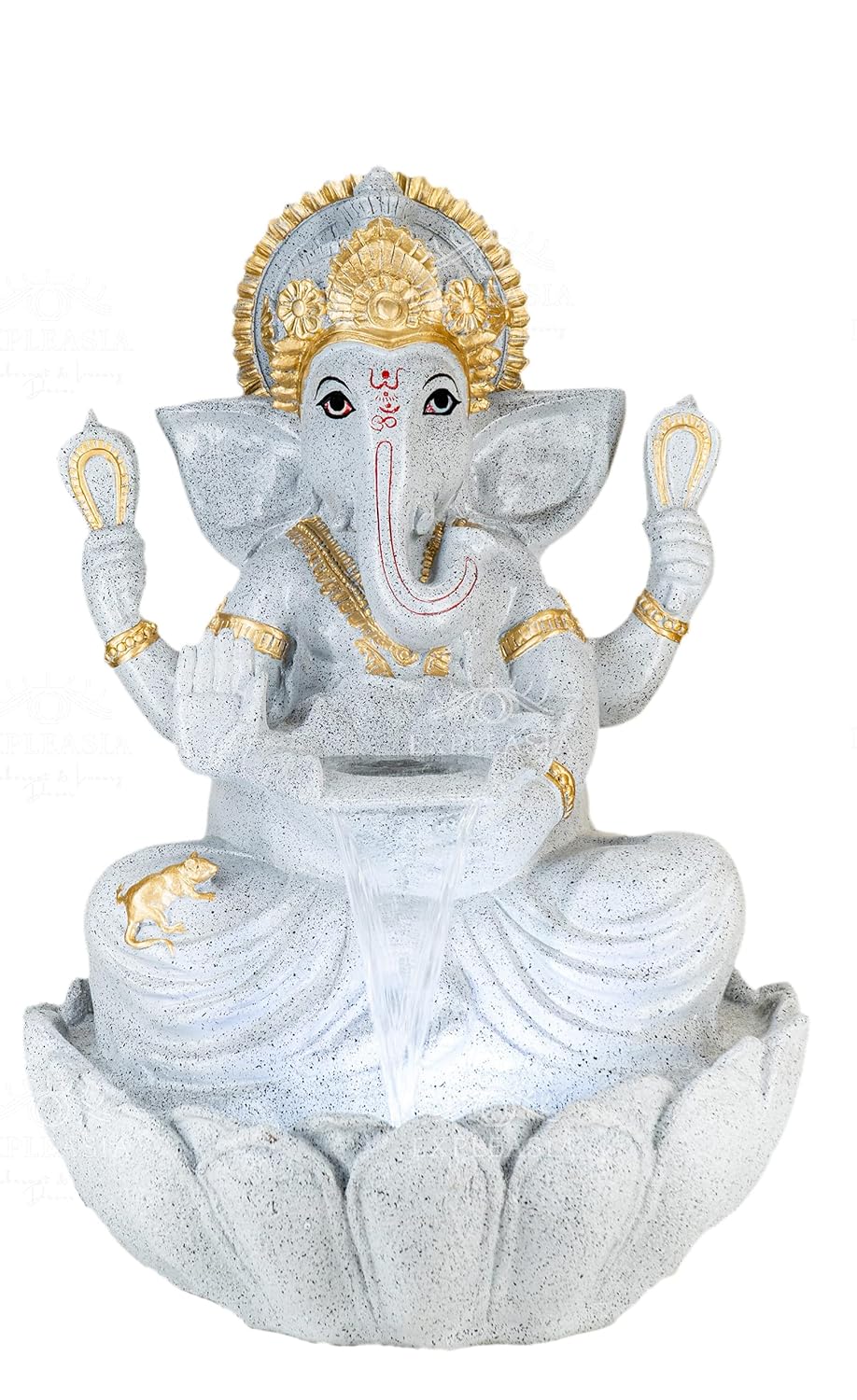 3 Feet Lotus Ganesha Water Fountain for Home, Living Room, Garden, Offices, Big Size Fountain
