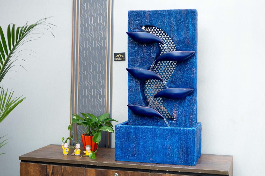 Contemporary Leaf Indoor Water Fountain, Water Fountain for Home, Water Fountain for Home and Office