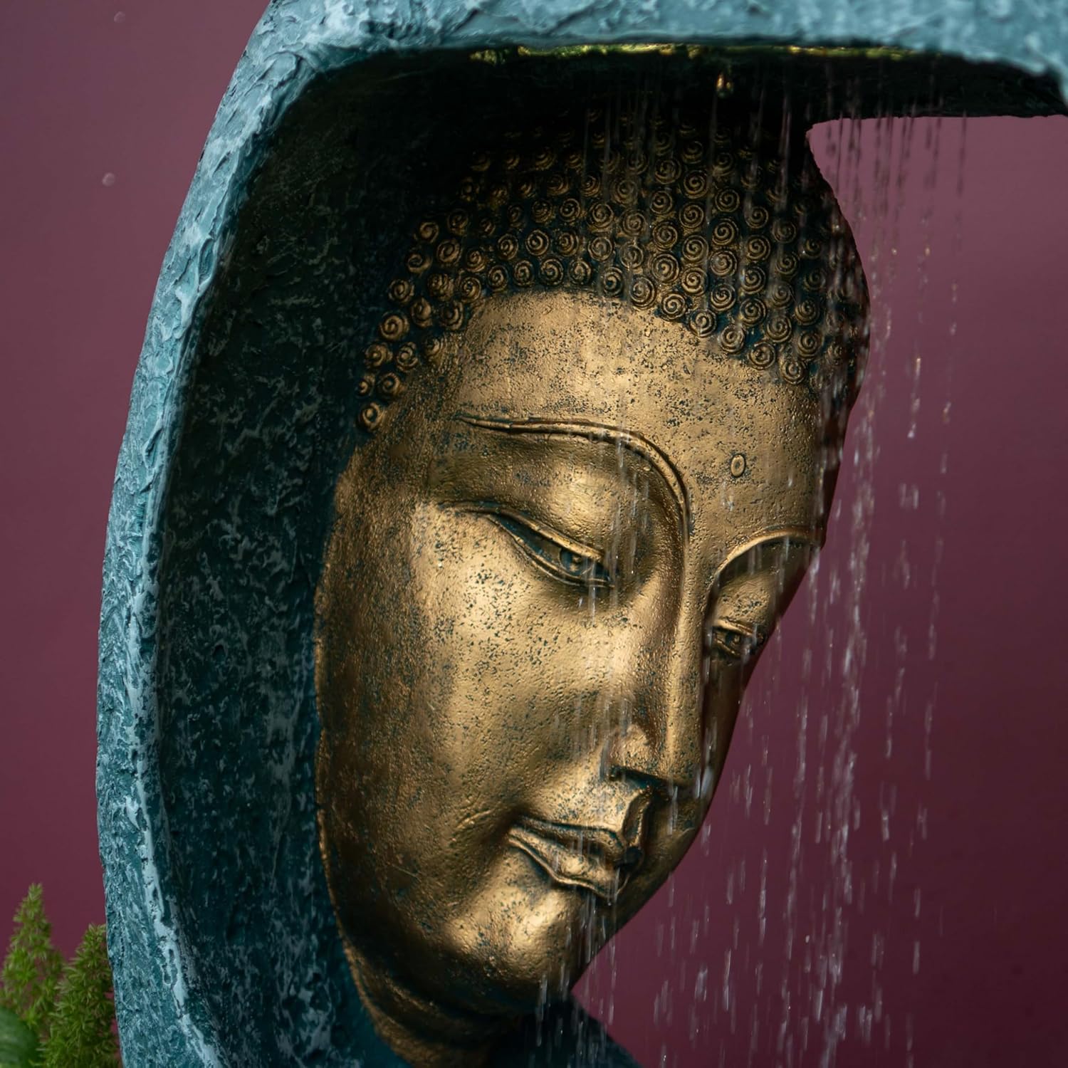 Buddha face Shower Water Fountain for Home, for Garden, Office, Commercial Spaces Indoor Fountain Big Size, Water Fountain for Home vastu, Buddha Fountain 3 feet
