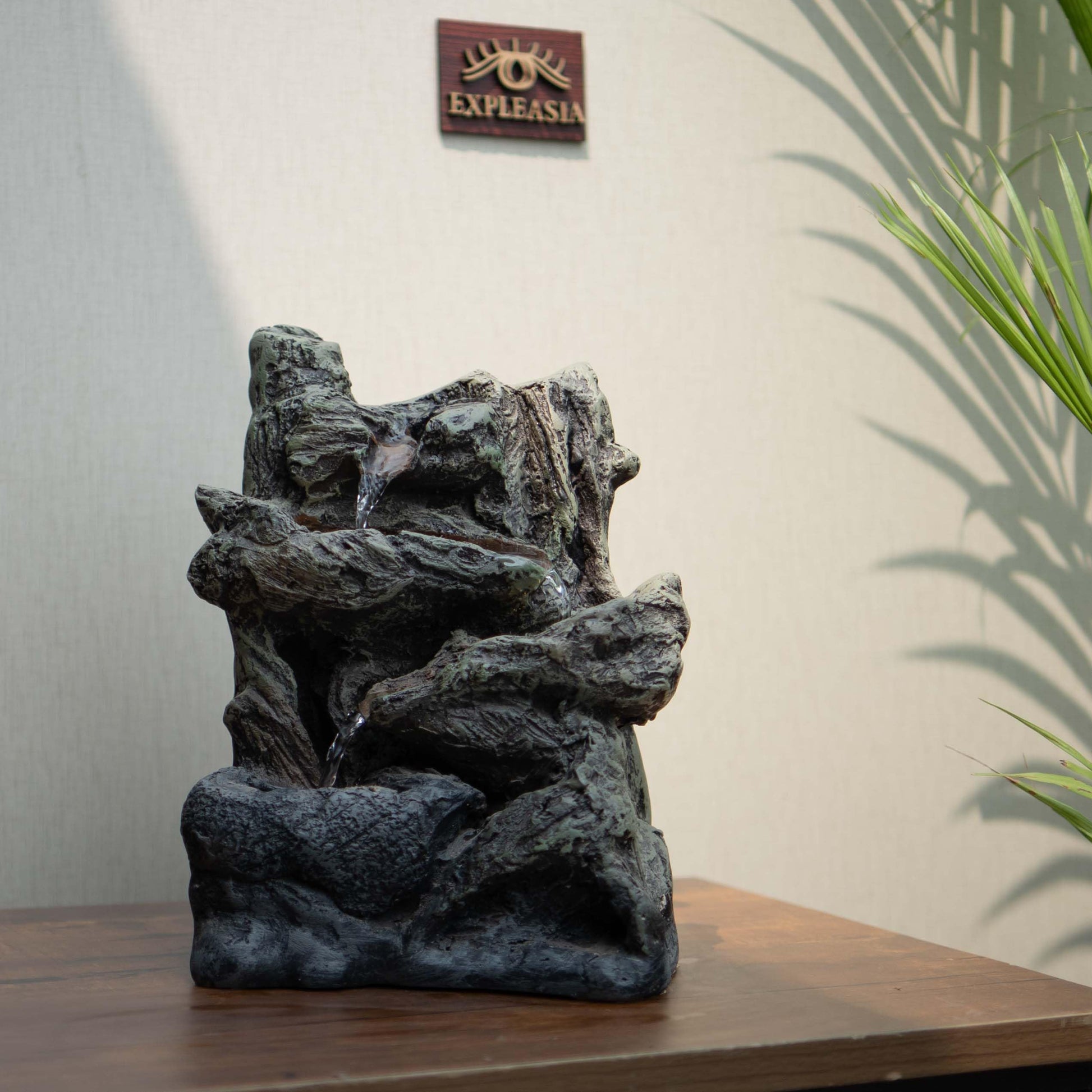 14 Inch Mini 3 Tier Rainforest Water Fountain for Home |Small Water Fountain for Living Room, Water Fountain for Home vastu, Fountain for Home décor Waterfall