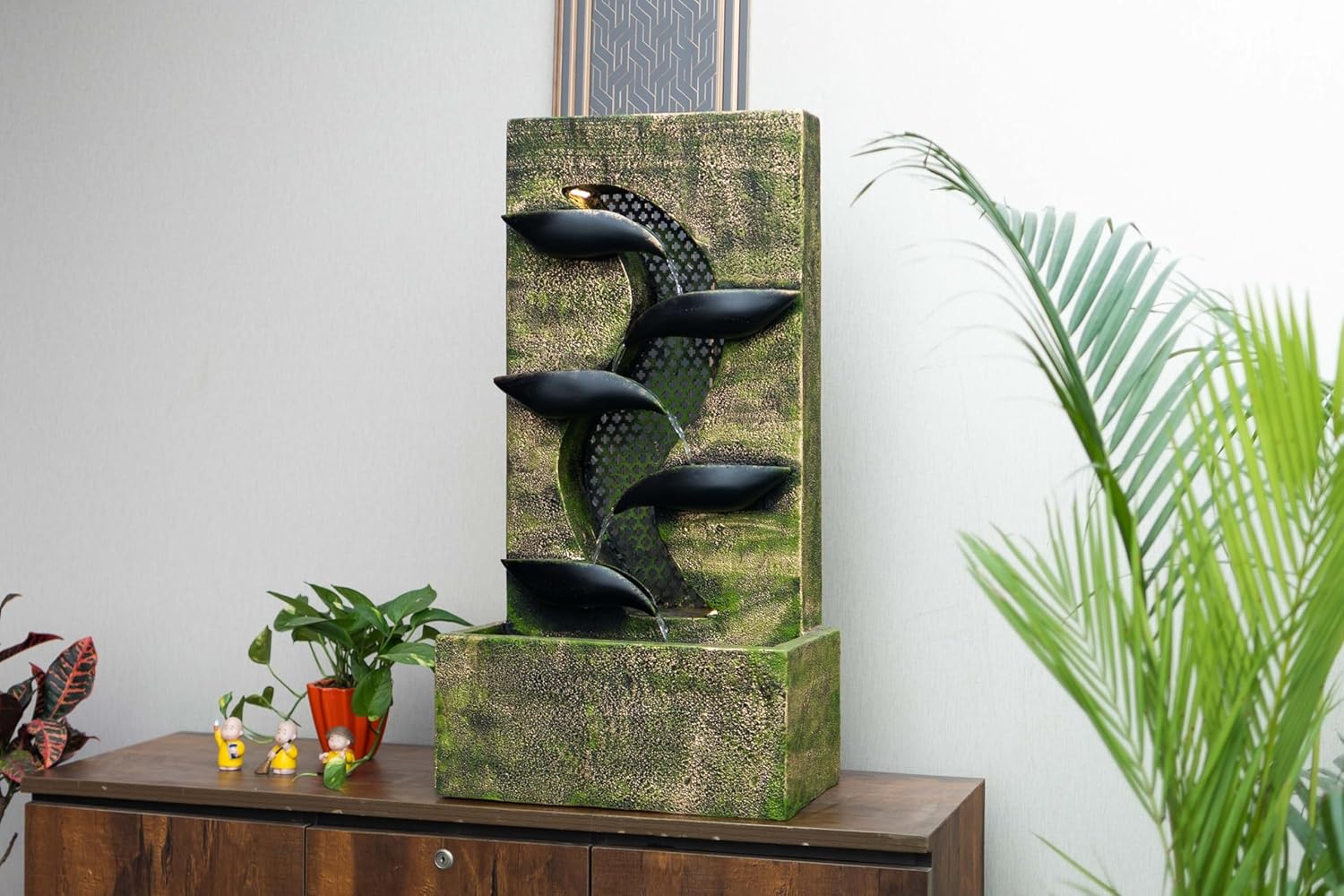 Contemporary Leaf Indoor Water Fountain, Water Fountain for Home, Water Fountain for Home and Office