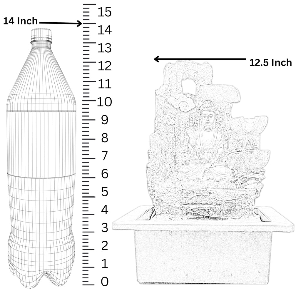 Mini Buddha Table top Water Fountain for Home and Office | |Living Room Decor| Gift Items | Home & Office Decor Item