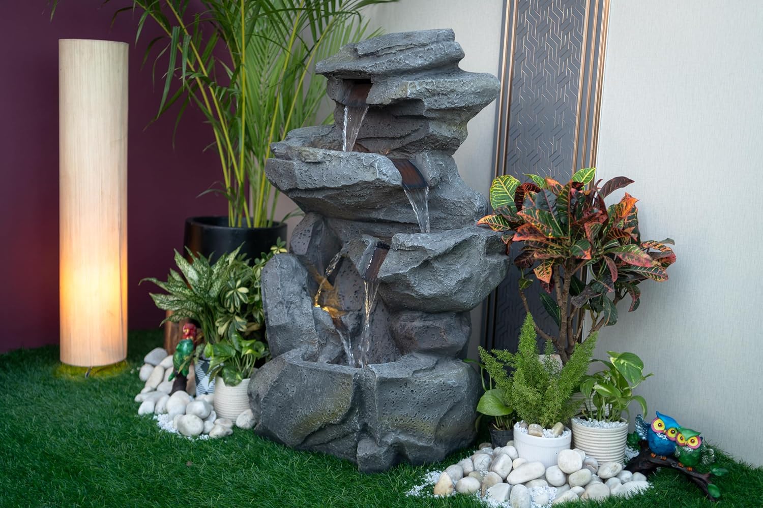 Rock Waterfall Water Fountain for Home, Water Fountain for Garden, Fountain for Home décor Waterfall, Outdoor Fountain, Waterfall Fountain