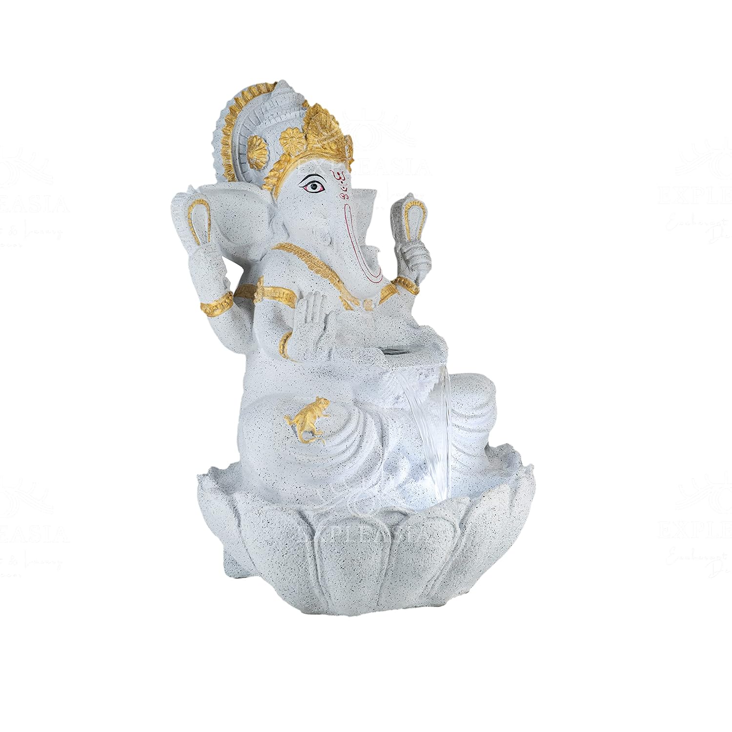 3 Feet Lotus Ganesha Water Fountain for Home, Living Room, Garden, Offices, Big Size Fountain