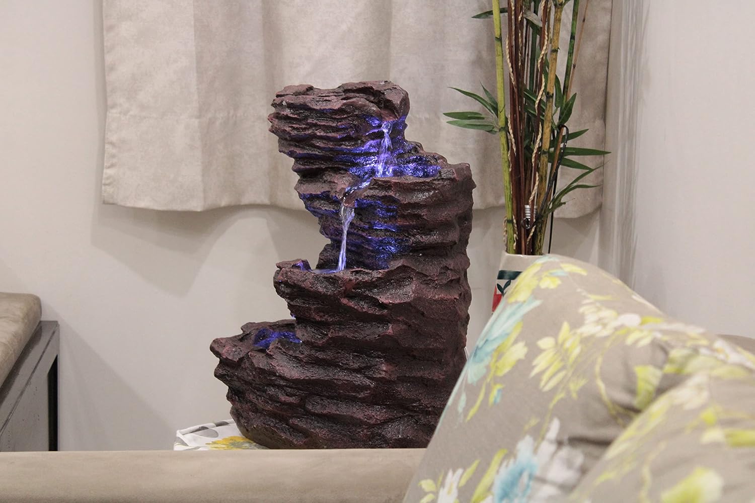3 Stream Rock Cavern Water Fountain for Home, Water Fountain for Garden, Water Fountain for Living Room, Water Fountain for Home vastu, Fountain for Home décor Waterfall