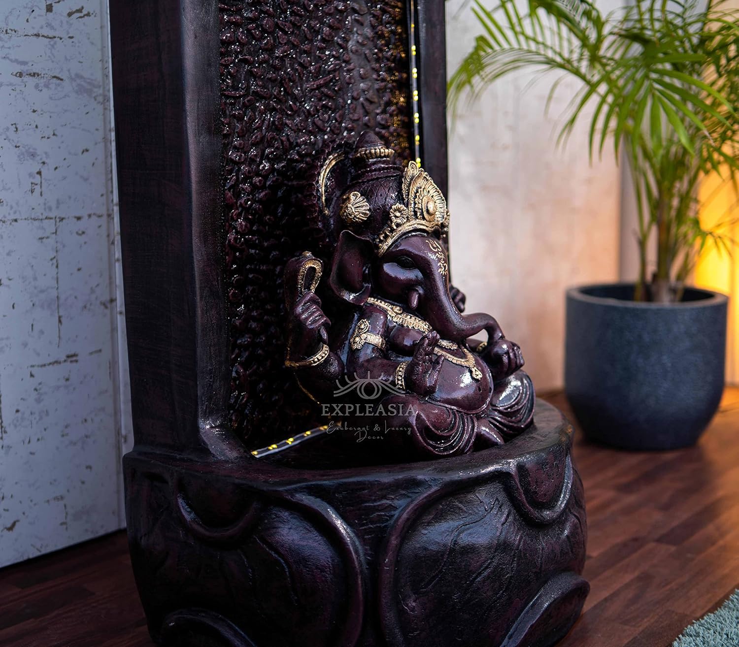 Slate Ganesha Water Fountain For Home, 3 Feet, Ganesha Water Fountain For Home, Big Size, Fountain Indoor Home Décor