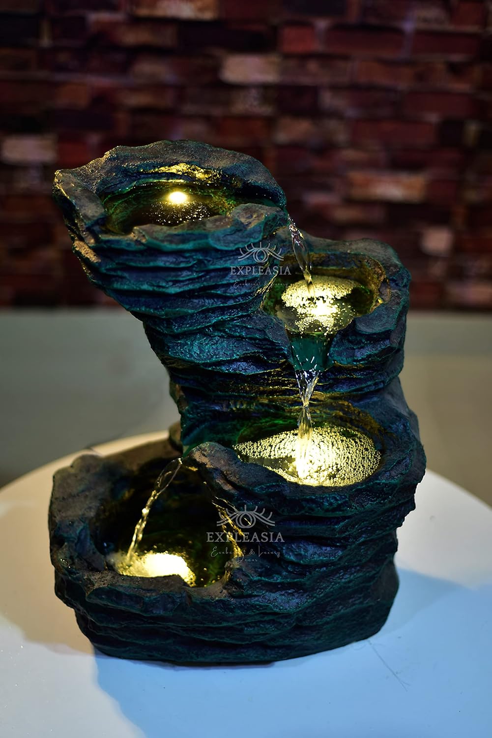 3 Stream Rock Cavern Water Fountain for Home, Water Fountain for Garden, Water Fountain for Living Room, Water Fountain for Home vastu, Fountain for Home décor Waterfall