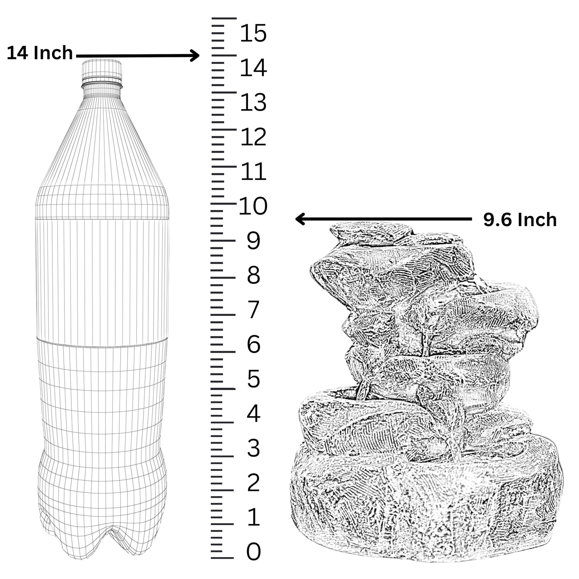 Mini Divine Lotus Buddha Water Fountain for Table Decor | Living Room Decor | Gift Items | Home & Office Decor Item | Buddha Water Fountain | Table top Water Fountain, Resin