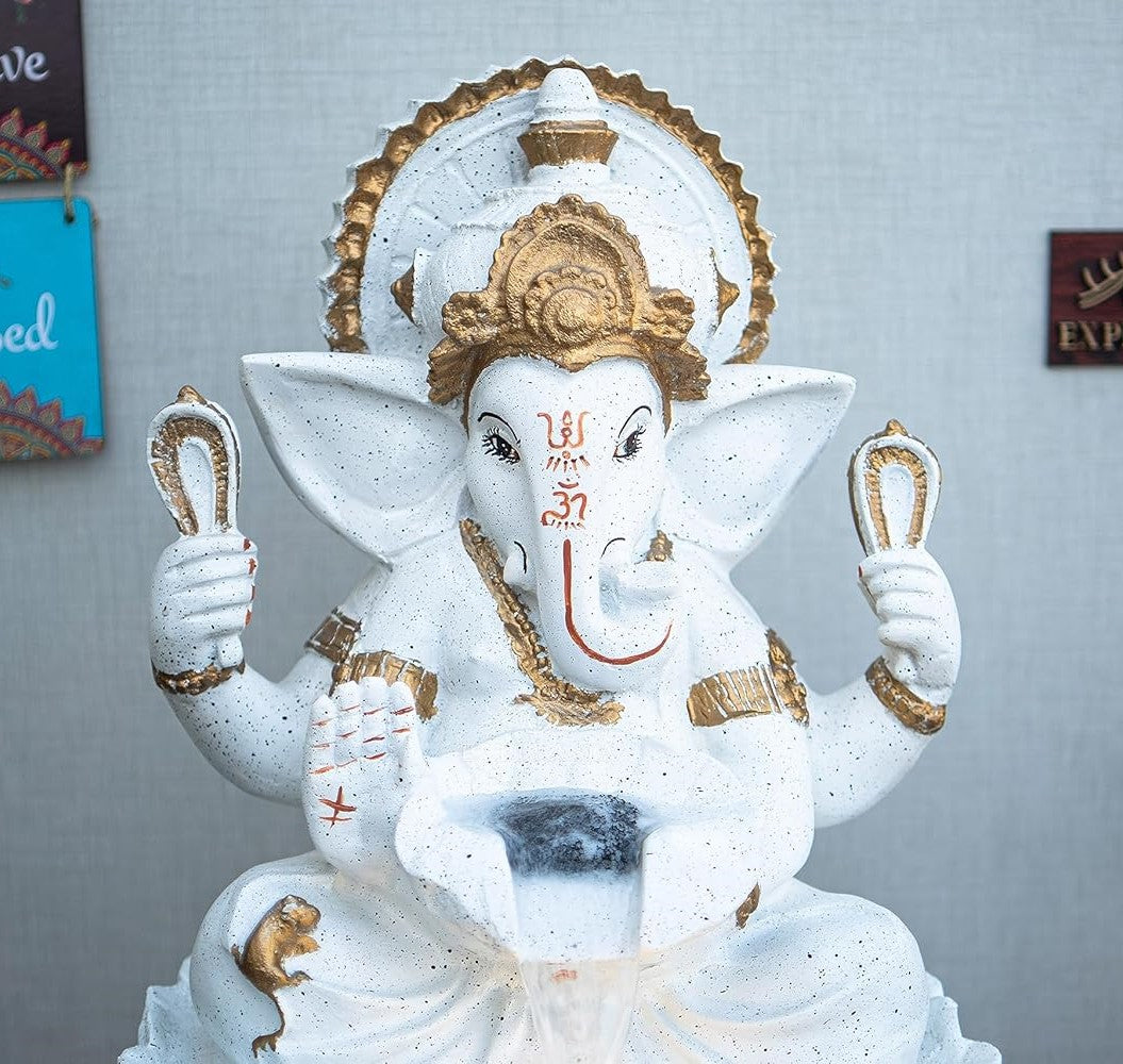 Table Top 2ft Lotus Ganesha Water Fountain for Home, Indoor Water Fountain, Water Fountain for Home vastu, Ganesha Fountain for Home décor Waterfall