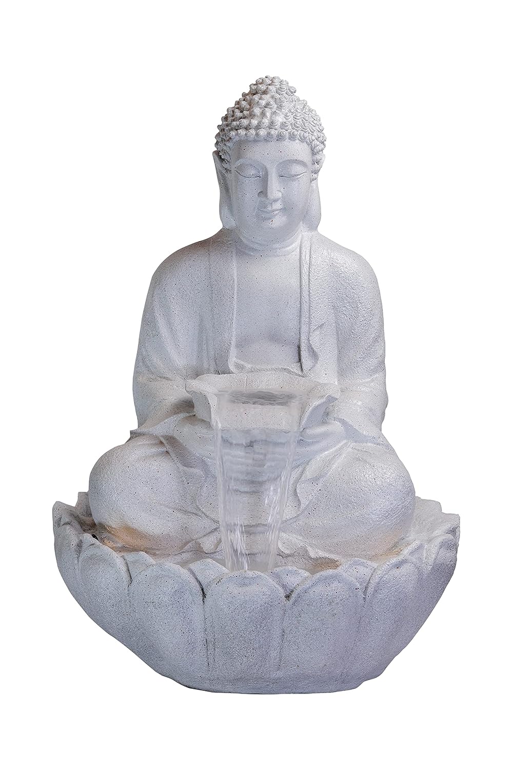 Lotus Buddha Water Fountain for Home, Indoor Fountain Big Size, for Garden, Home vastu, Buddha Fountain with electrcials Warranty, 3 feet