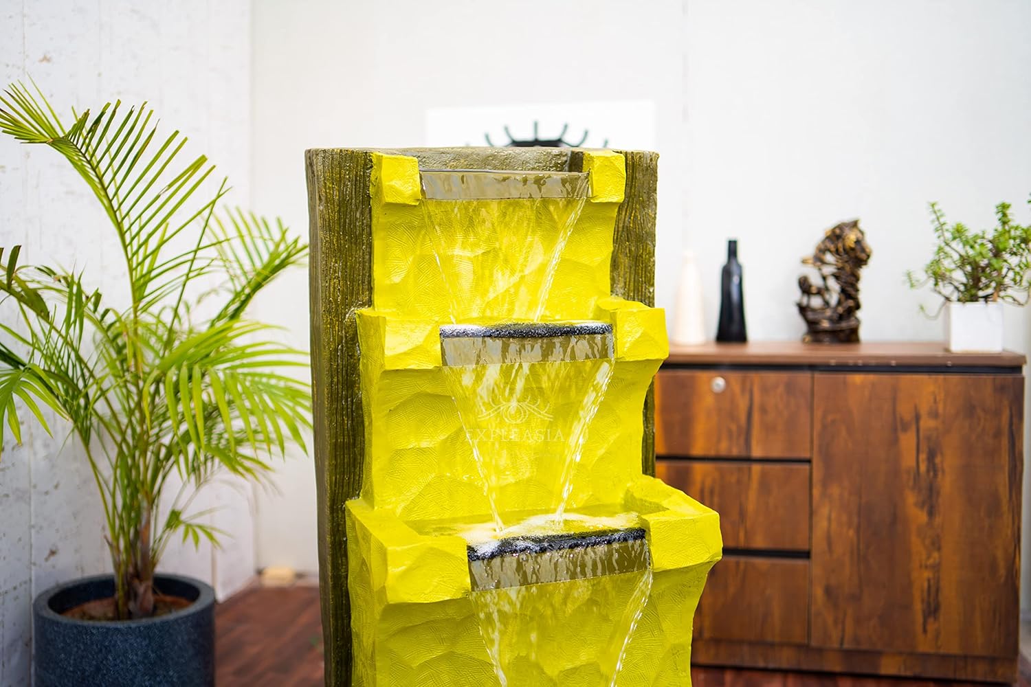 Wall Back Water Resin Fountain for Indoor and Outdoor, Large Water Fountain, Water Fountain for Garden, Home Decor Water Fountain