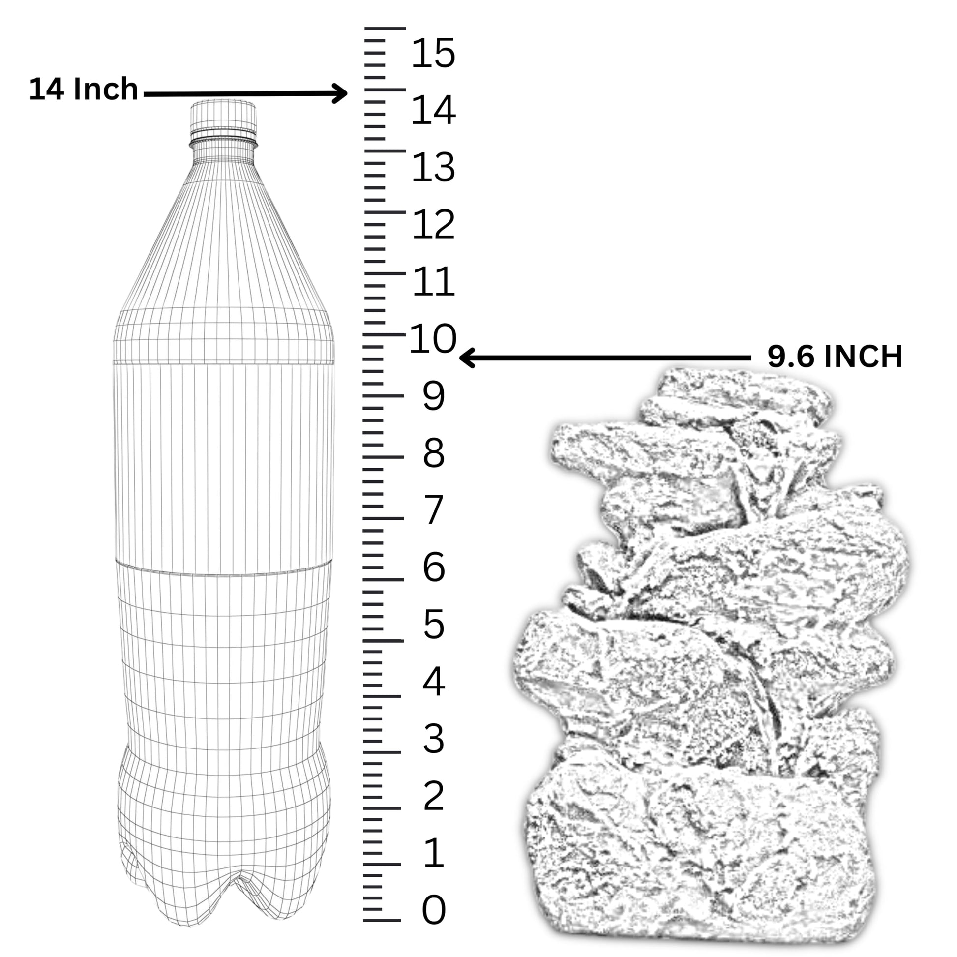 3Tier Mini Rock Stone Table top Water Fountain for Home Decoration, Fountain for Home with Led Lights. Water Fountain for Home Decor, Table top Fountain