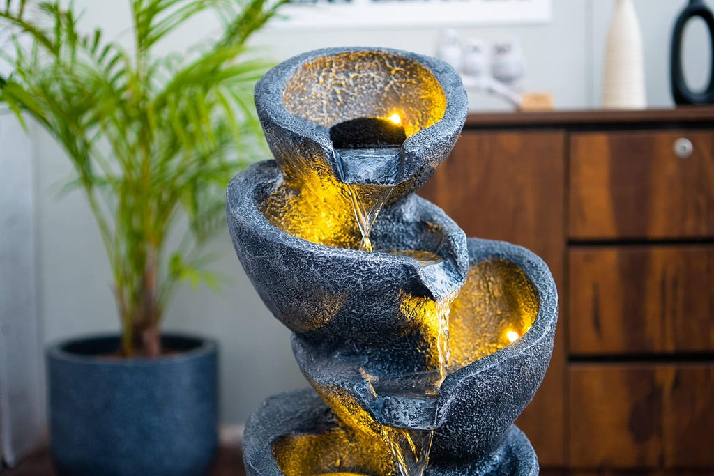Stacked Pot Water Fountain for Home, Water Fountain for Garden, Water Fountain for Living Room, Water Fountain for Home vastu, Fountain, Fountain for Home décor Waterfall