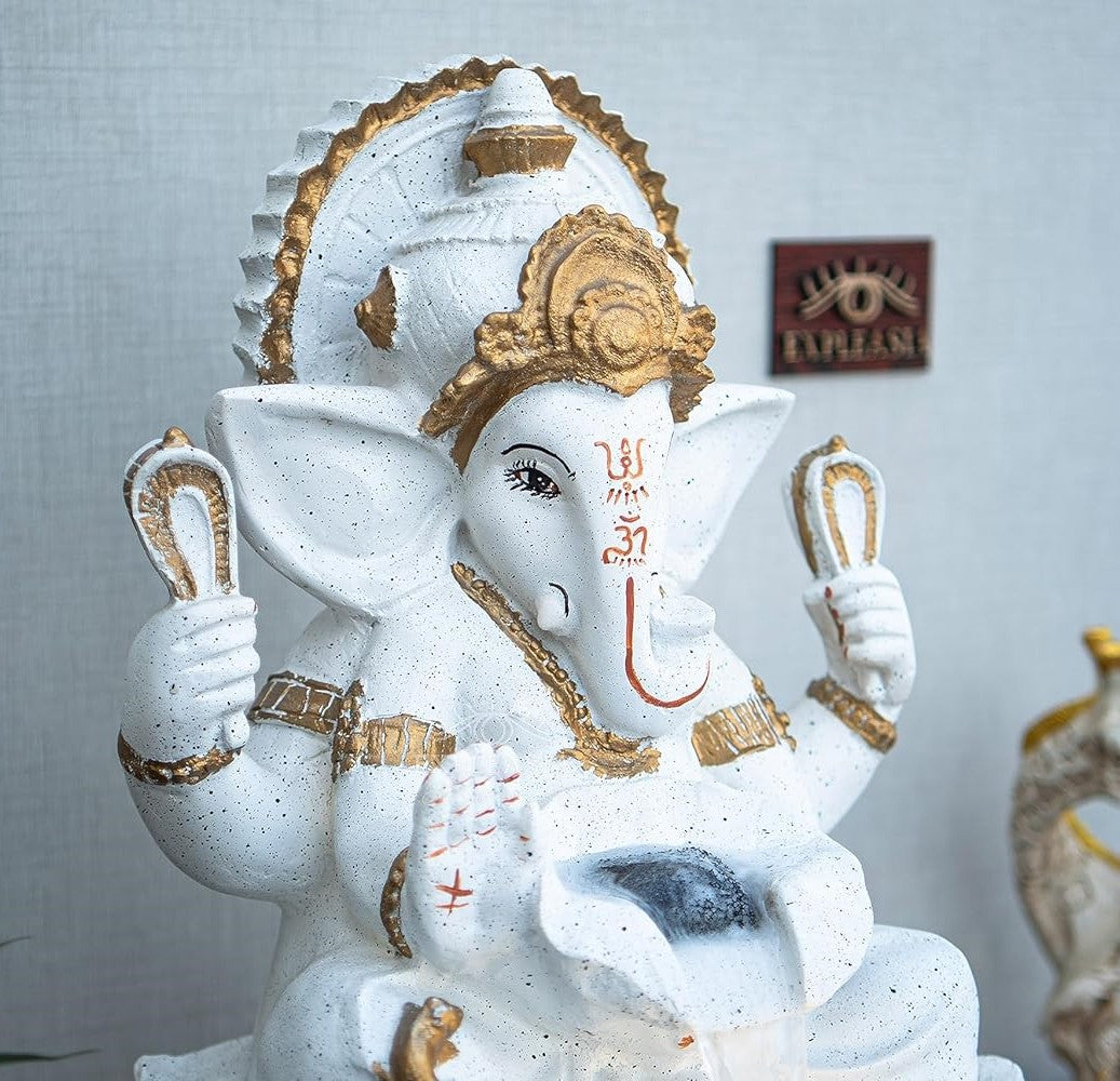 Table Top 2ft Lotus Ganesha Water Fountain for Home, Indoor Water Fountain, Water Fountain for Home vastu, Ganesha Fountain for Home décor Waterfall