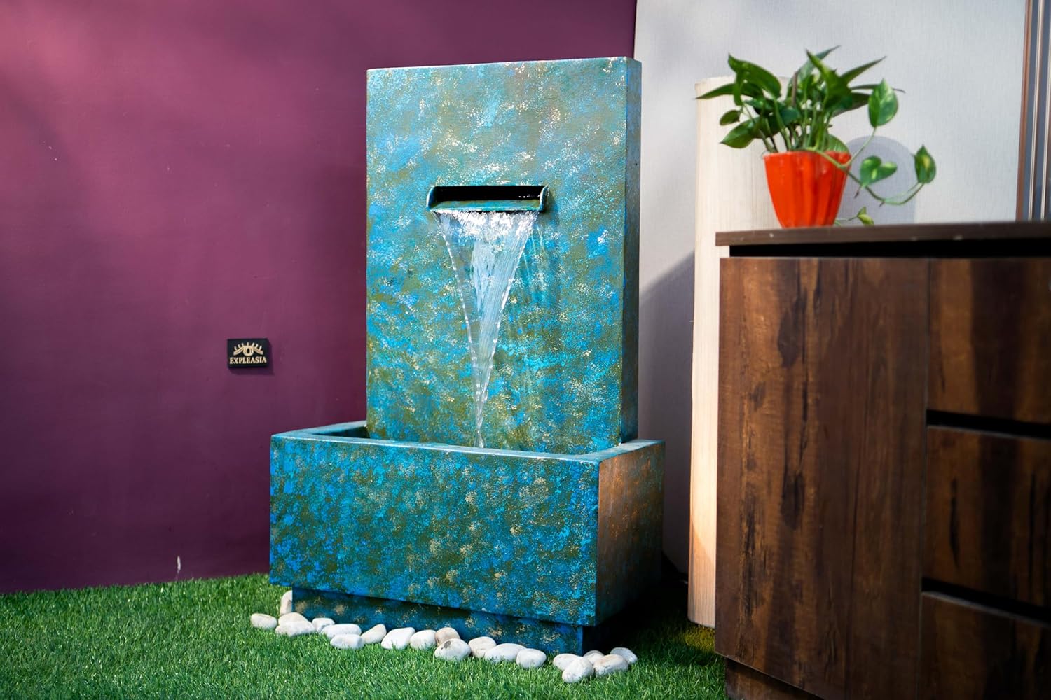 3 Feet Slate Water Fall Water Fountain, Water Fountain for Garden, Water Fountain for Home vastu, Indoor Fountain for Home décor Waterfall, Water Fountain for Home Big Size