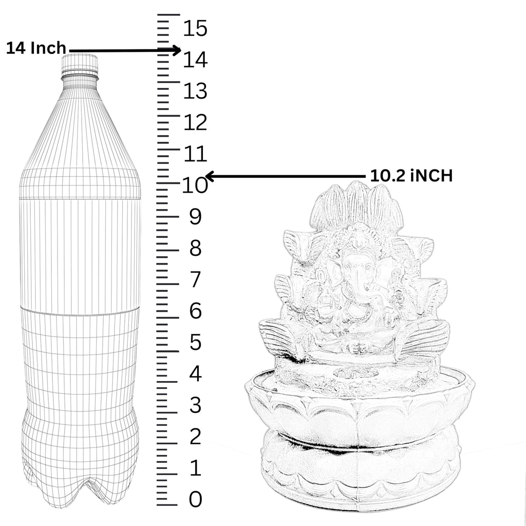 10 Inch Mini Ganesha Table top Water Fountain for Home and Office | |Living Room Decor| Gift Items | Home & Office Decor