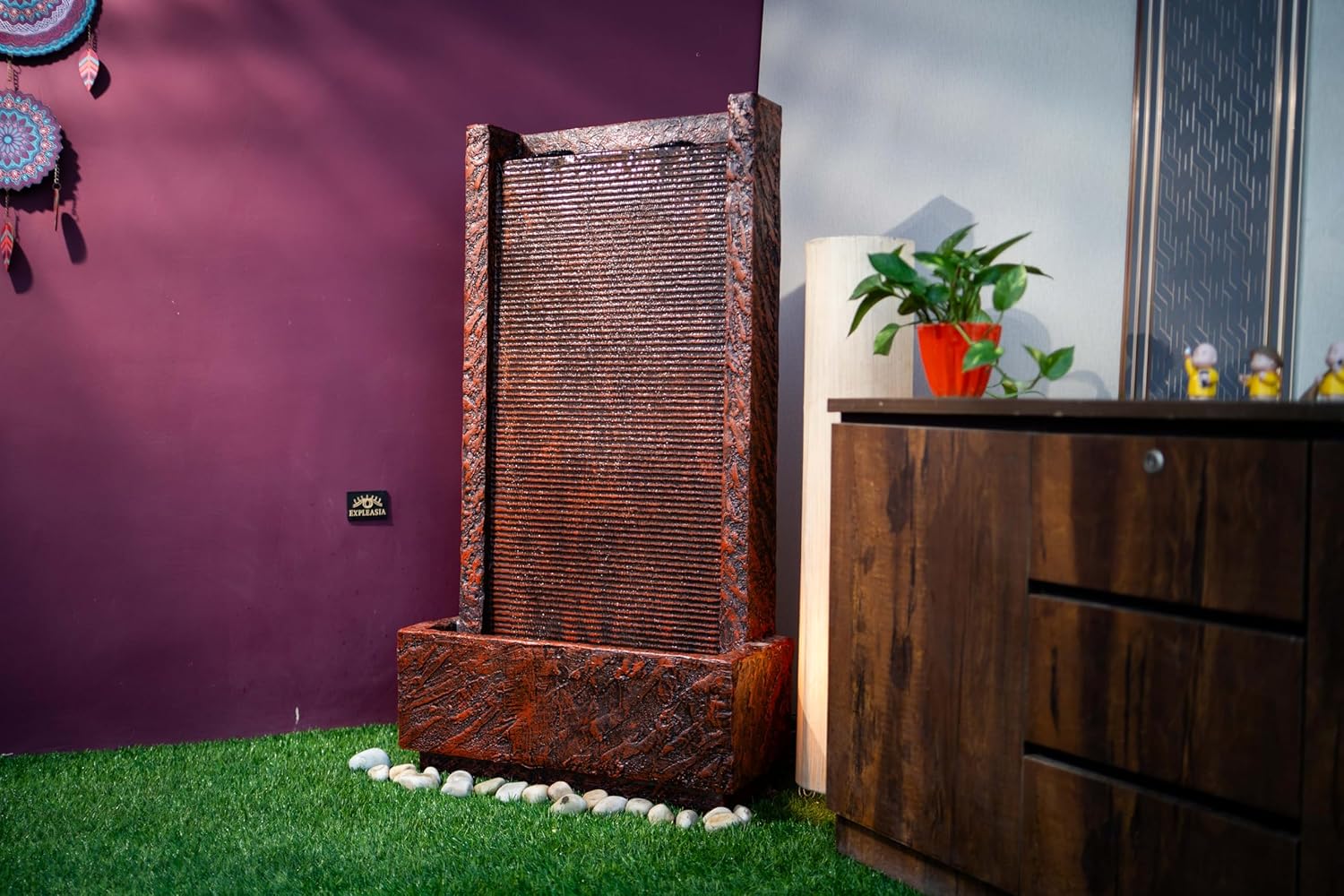 4 Feet River-Slate Water Fall, Water Fountain Big Size, Water Fountain For Home Vastu, Fountain For Home Décor Waterfall