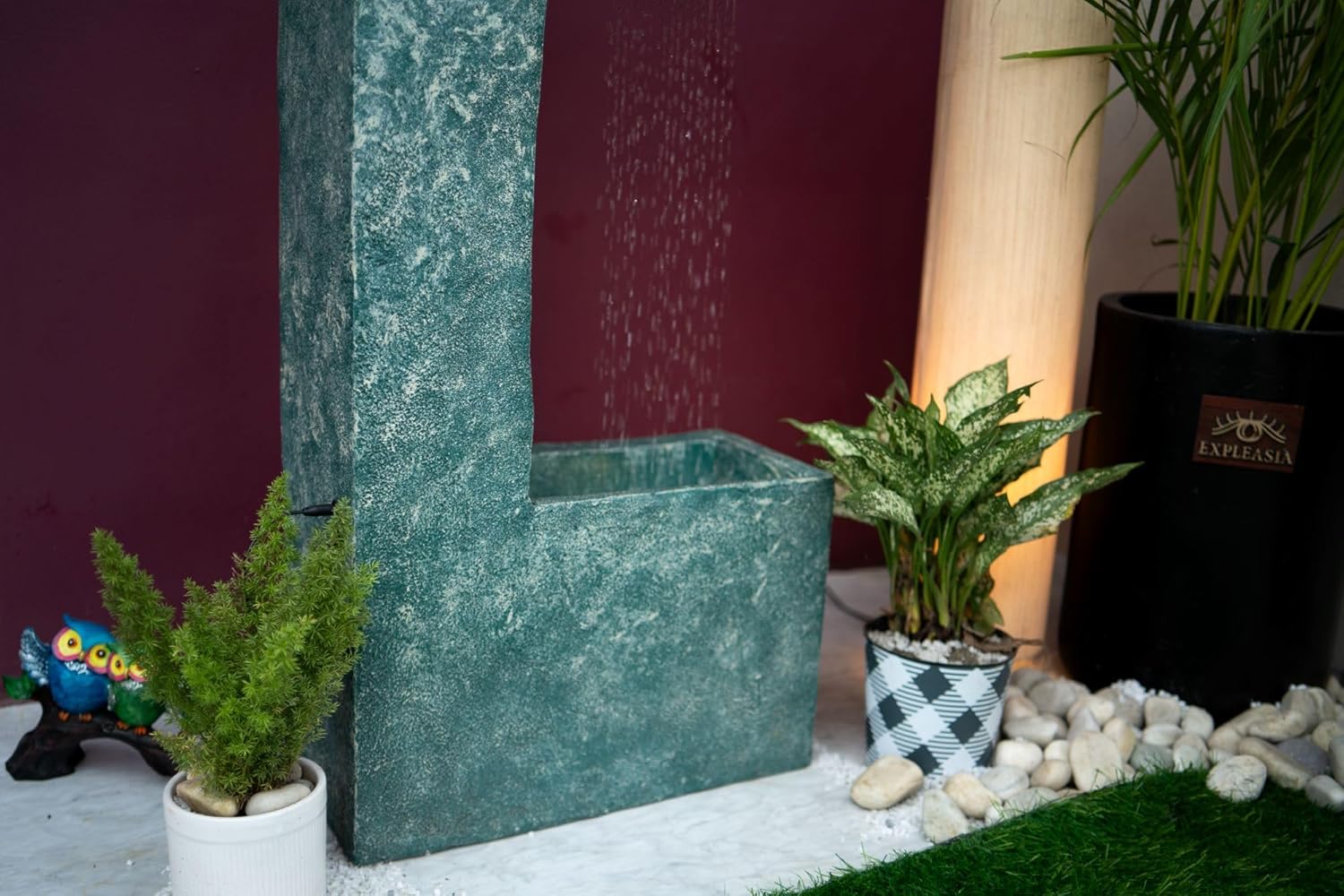 C Shape Planter Shower Fountain, Water Fountain for Garden, Water Fountain for Home vastu