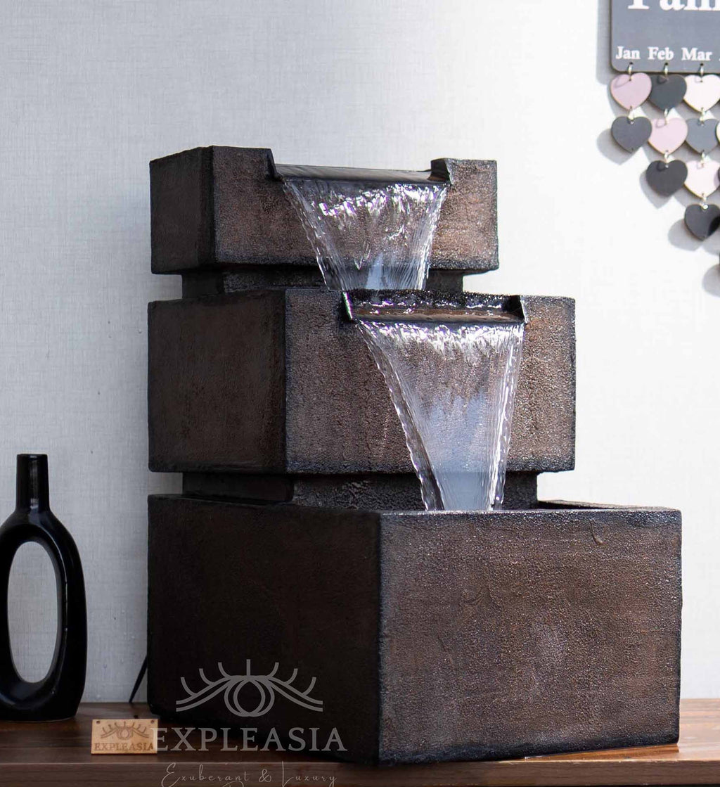 Table top Wall Back Water Fountain, Water Fountain for Home vastu, Fountain for Home décor Waterfall