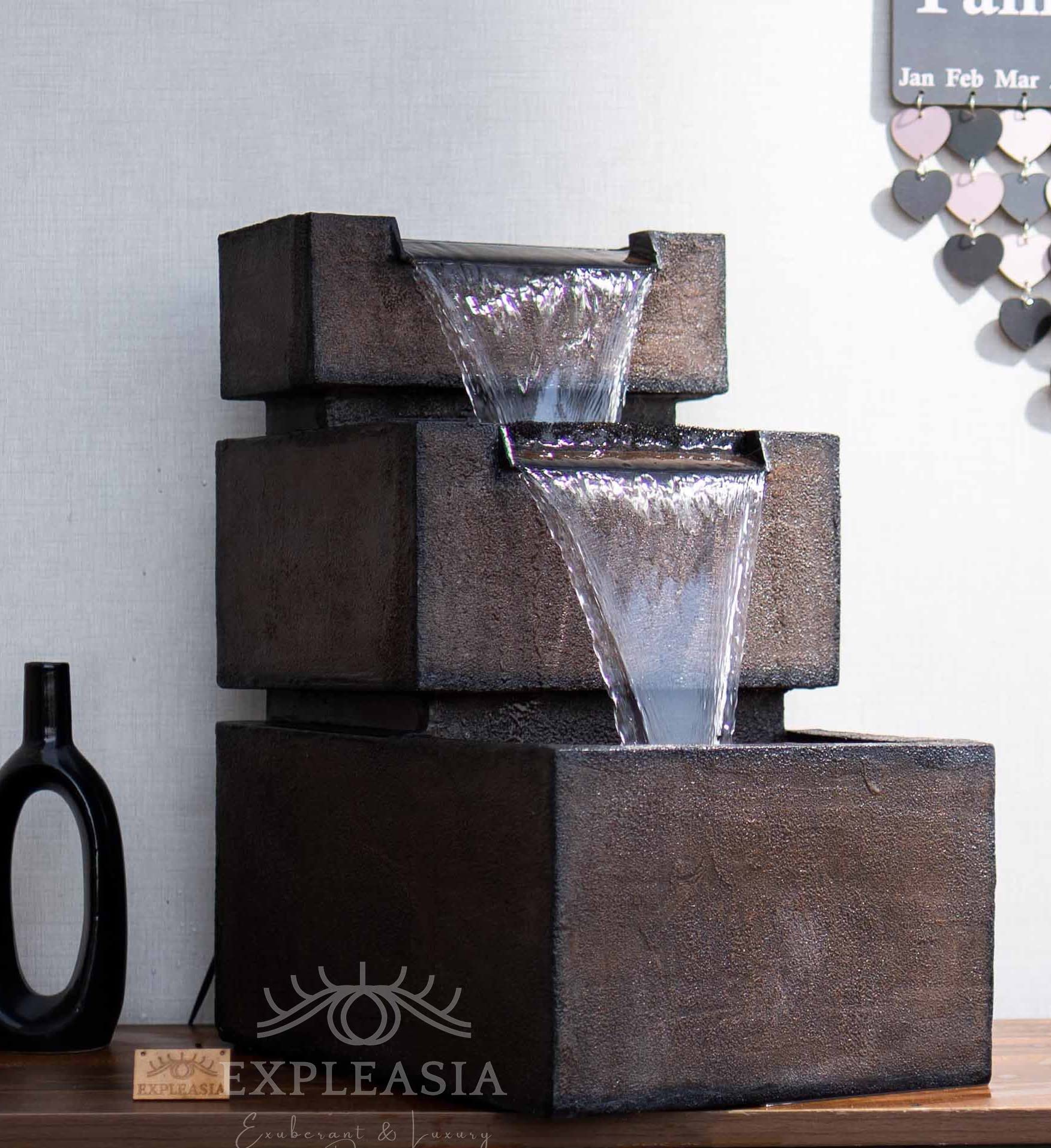 Table top Wall Back Water Fountain, Water Fountain for Home vastu, Fountain for Home décor Waterfall