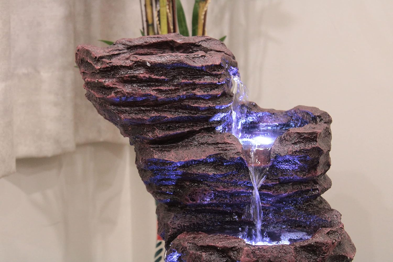 3 Stream Rock Cavern Water Fountain for Home, Water Fountain for Garden, Water Fountain for Living Room, Water Fountain for Home vastu, Fountain for Home décor Waterfall