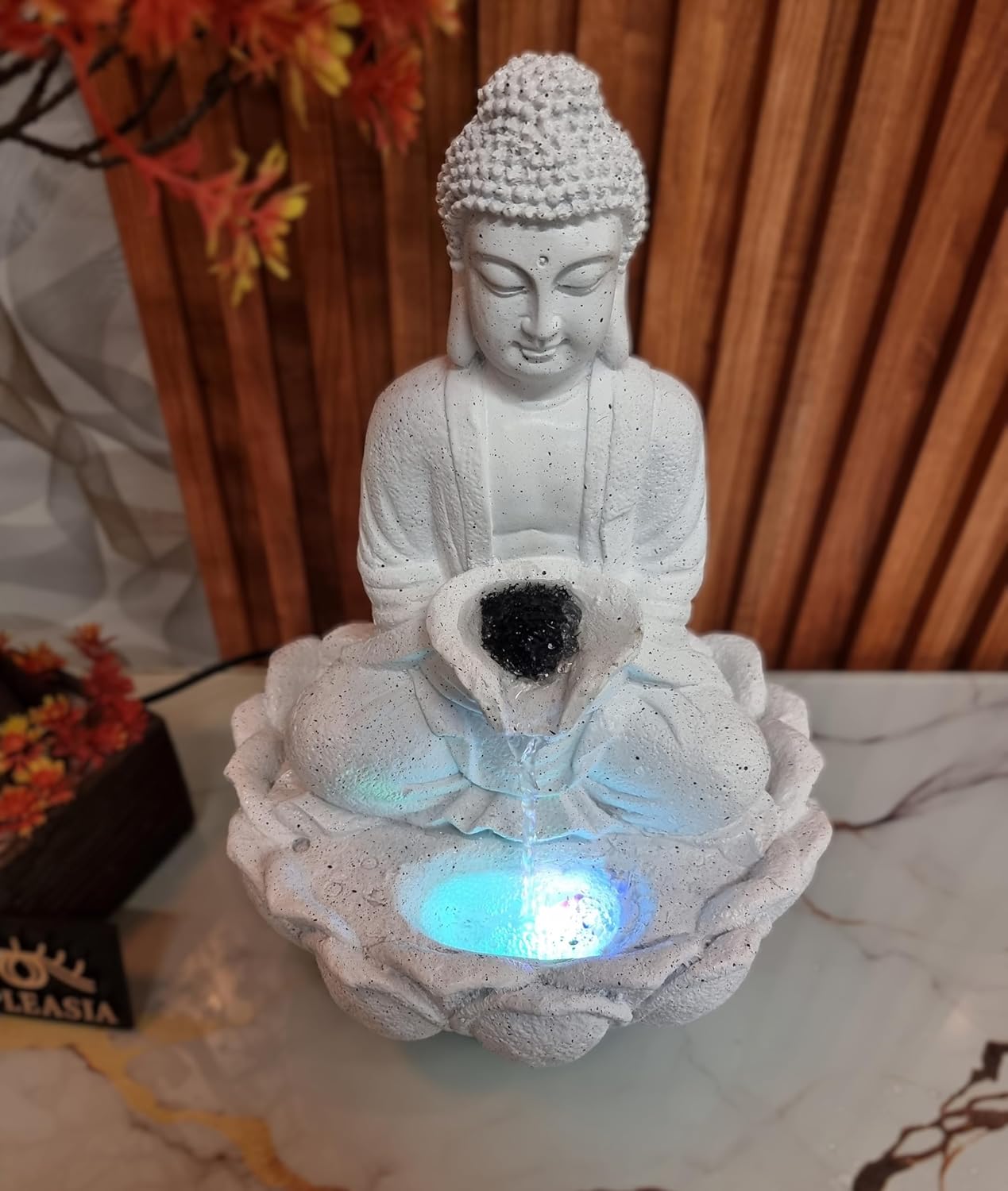 Mini Lotus Buddha Water Fountain for Table Decor |Living Room Decor| Gift Items | Home & Office Decor Item |Buddha Water Fountain