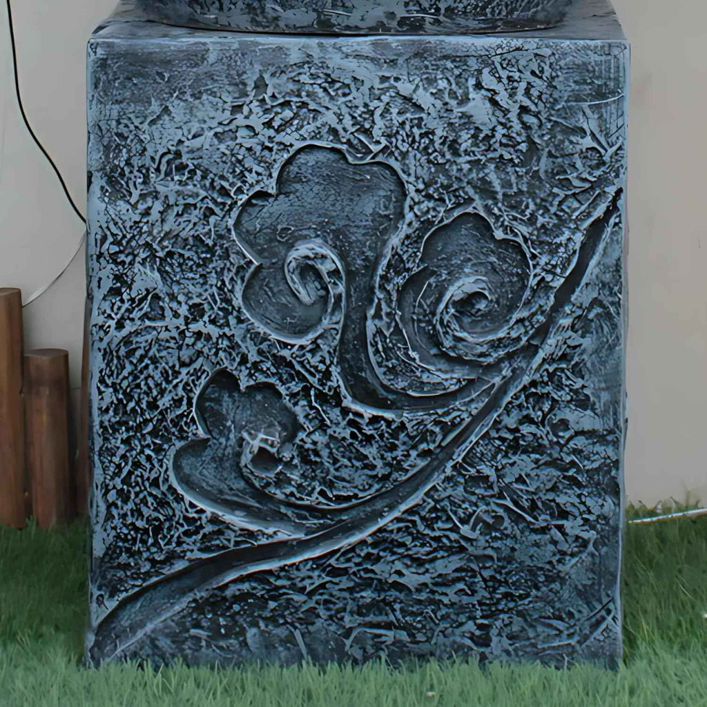 Buddha Face Shower Water Fountain with Stand – Dark Grey (4ft)