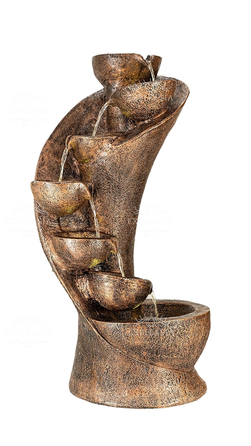 7 Stacked Chalice Water Fountain for Home, Water Fountain for Garden, Water Fountain for Living Room, Water Fountain for Home vastu, Fountain, Fountain for Home décor Waterfall