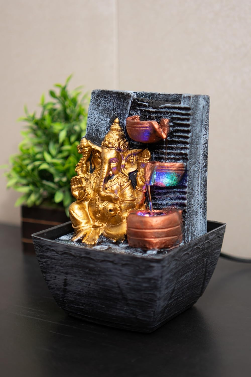 Mini Ganesha Table top Water Fountain for Home and Office | |Living Room Decor| Gift Items | Home & Office Decor Item