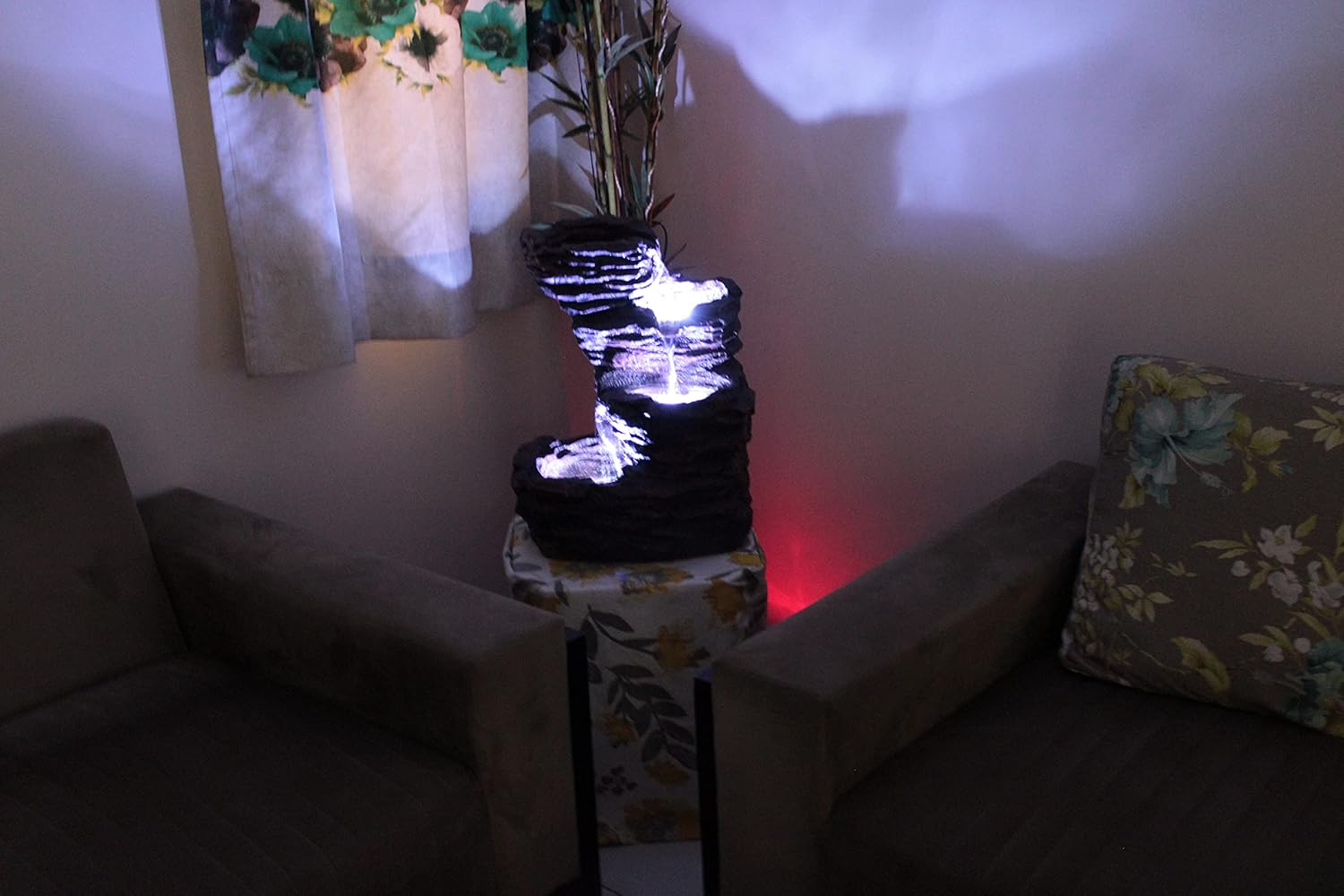 3 Stream Rock Cavern Water Fountain for Home, Water Fountain for Garden, Water Fountain for Living Room, Water Fountain for Home vastu, Fountain for Home décor Waterfall