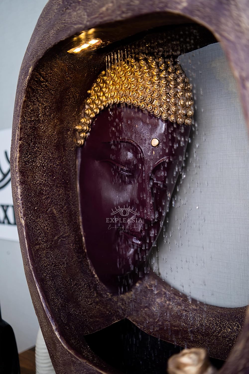 Buddha face Shower Water Fountain for Home, for Garden, Office, Commercial Spaces Indoor Fountain Big Size, Water Fountain for Home vastu, Buddha Fountain 3 feet (Copy)