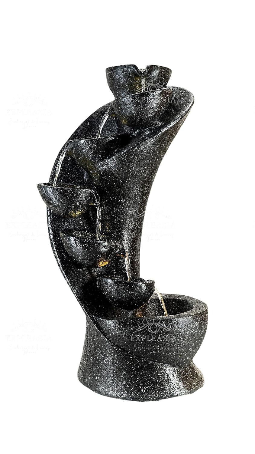 7 Stacked Chalice Water Fountain for Home, Water Fountain for Garden, Water Fountain for Living Room, Water Fountain for Home vastu, Fountain, Fountain for Home décor Waterfall