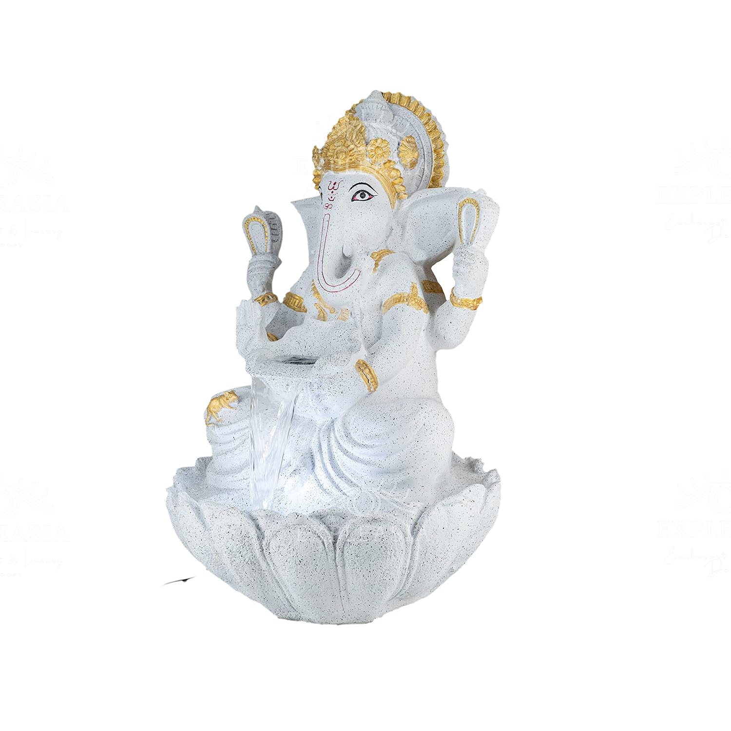 3 Feet Lotus Ganesha Water Fountain for Home, Living Room, Garden, Offices, Big Size Fountain
