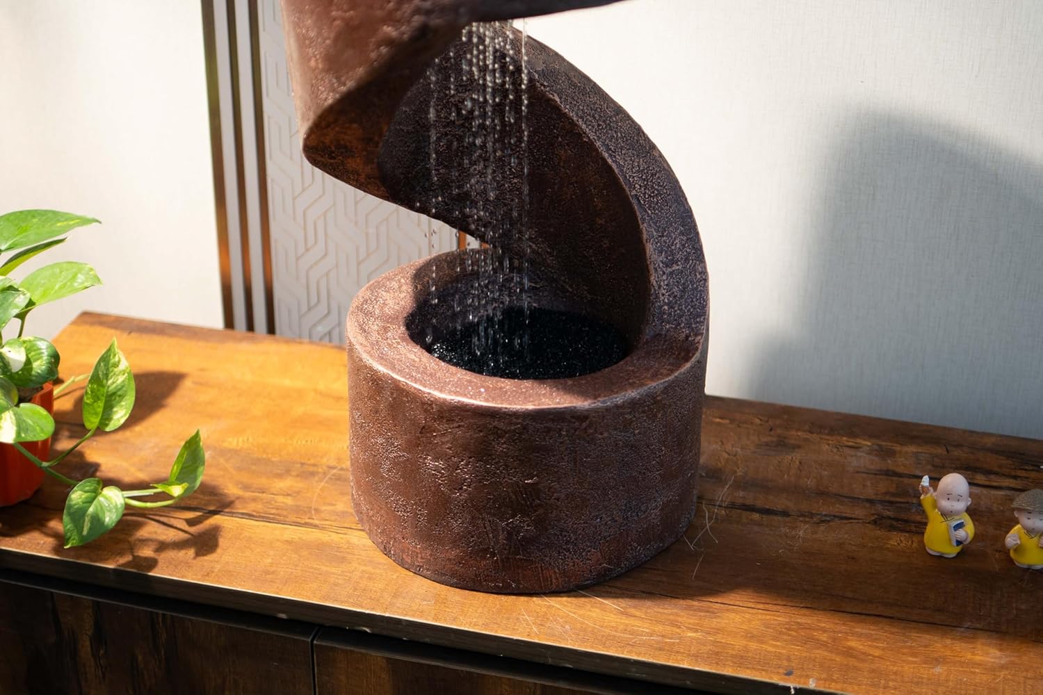 Spiral Table Desk-Top Indoor Fountain, Water Fountain For Garden, Water Fountain For Home Vastu, Fountain For Home Décor Waterfall