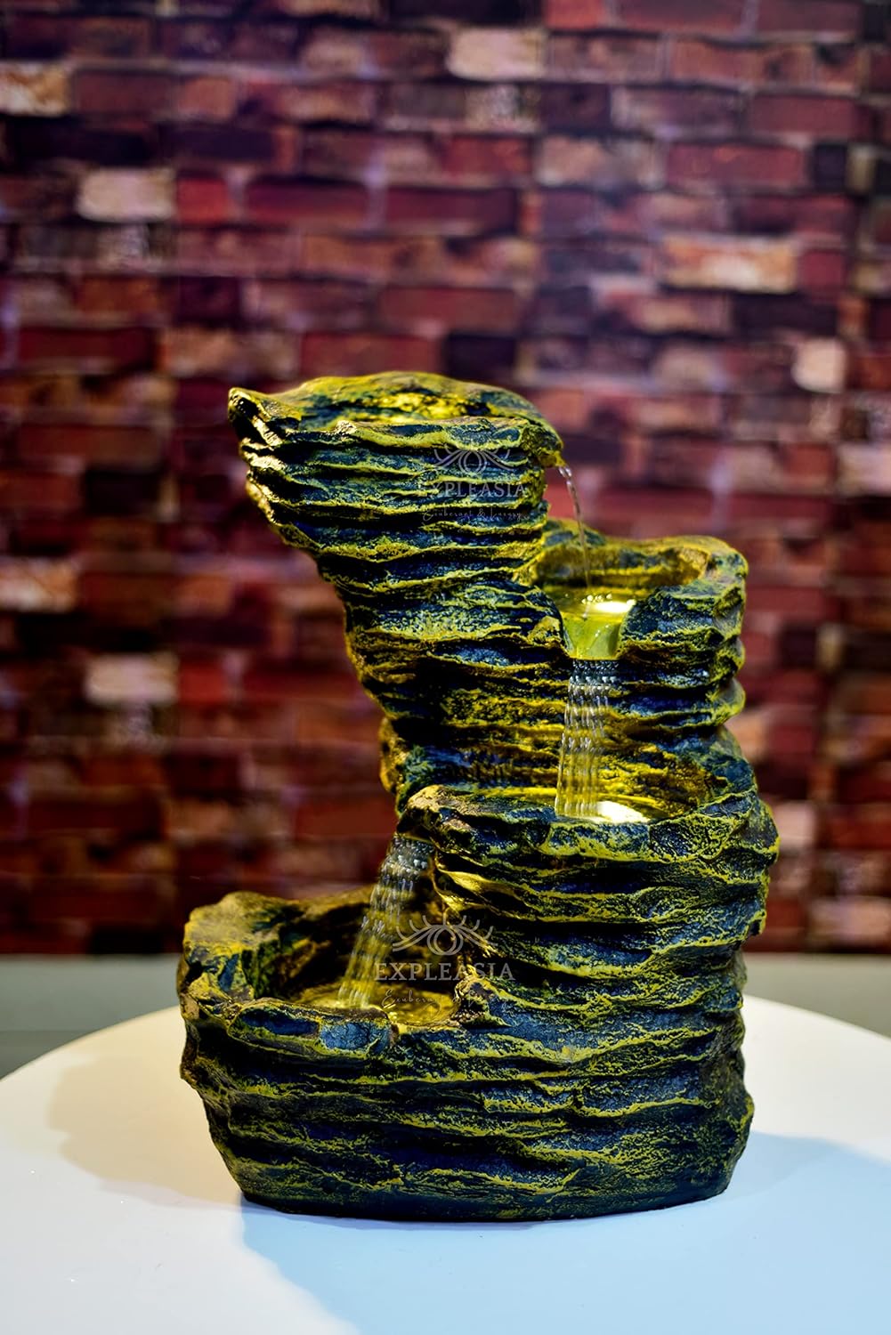 3 Stream Rock Cavern Water Fountain for Home, Water Fountain for Garden, Water Fountain for Living Room, Water Fountain for Home vastu, Fountain for Home décor Waterfall