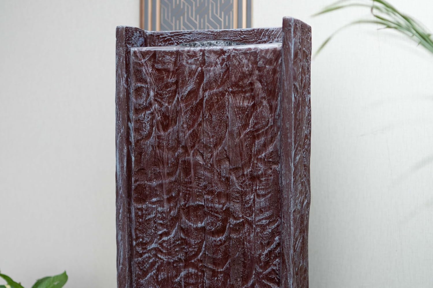 Medium Size Table Top Leaf Slate Water Fall Water Fountain for Home, Office, Garden | Housewarming Item |Water Fountain Indoor Home Decor